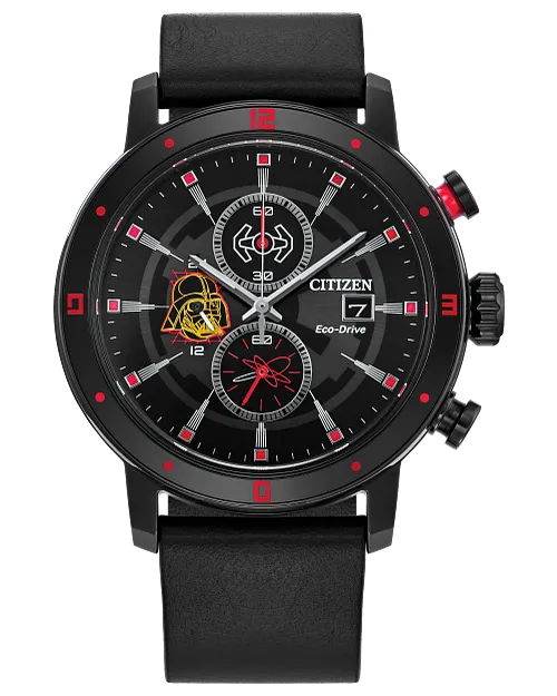 Darth Vader Black Dial Leather Strap CA0769-04W | CITIZEN Darth Vader Black Dial Leather Strap CA0769-04W | CITIZEN
